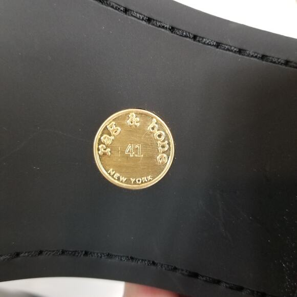 Rag & Bone Fallon Women's Dark Gray Black Leather Sandals Size 41 / 11 - Picture 13 of 14